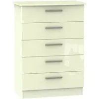 Knightsbridge 5 Drawer Chest - Cream