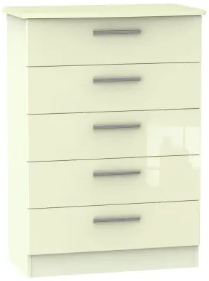 Knightsbridge 5 Drawer Chest - Cream