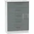 Knightsbridge 5 Drawer Chest - Grey, White