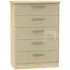 Knightsbridge 5 Drawer Chest - Mushroom, Light Oak