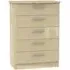 Knightsbridge 5 Drawer Chest - Mushroom, Oak Effect