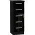 Knightsbridge 5 Drawer Narrow Chest - Black