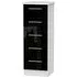Knightsbridge 5 Drawer Narrow Chest - Black Gloss, White