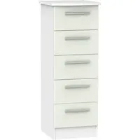 Knightsbridge 5 Drawer Narrow Chest - Cashmere