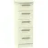 Knightsbridge 5 Drawer Narrow Chest - Cream