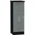 Knightsbridge 5 Drawer Narrow Chest - Grey, Black