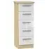Knightsbridge 5 Drawer Narrow Chest - White Gloss, Light Oak