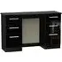 Knightsbridge 6 Drawer Double Dressing Table - Black