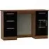 Knightsbridge 6 Drawer Double Dressing Table - Black, Walnut