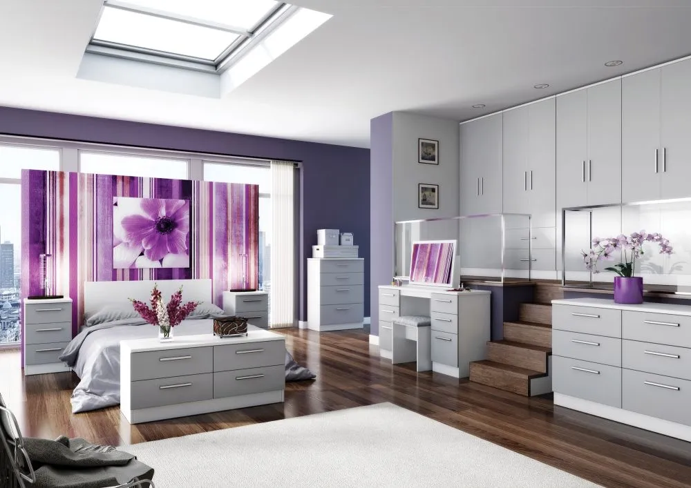 Knightsbridge 6 Drawer Double Dressing Table - Cashmere, White