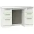 Knightsbridge 6 Drawer Double Dressing Table - Cashmere, White