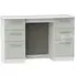 Knightsbridge 6 Drawer Double Dressing Table - Cashmere, White