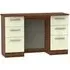 Knightsbridge 6 Drawer Double Dressing Table - Cream, Walnut