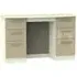 Knightsbridge 6 Drawer Double Dressing Table - Mushroom, Cream