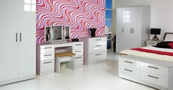 Knightsbridge 6 Drawer Double Dressing Table - White