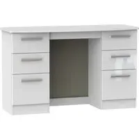 Knightsbridge 6 Drawer Double Dressing Table - White