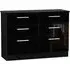 Knightsbridge 6 Drawer Midi Chest - Black