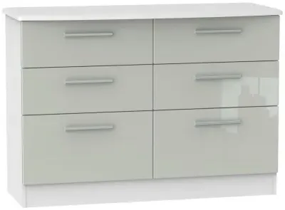 Knightsbridge 6 Drawer Midi Chest - Cashmere, White product