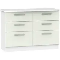 Knightsbridge 6 Drawer Midi Chest - Cashmere, White