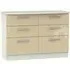 Knightsbridge 6 Drawer Midi Chest - Mushroom, Cashmere