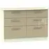 Knightsbridge 6 Drawer Midi Chest - Mushroom, Cream