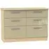 Knightsbridge 6 Drawer Midi Chest - Mushroom, Oak