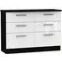 Knightsbridge 6 Drawer Midi Chest - White, Black