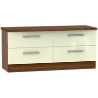 Knightsbridge Bed Box - Cream, Walnut