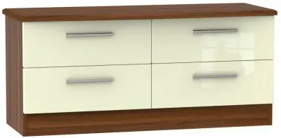 Knightsbridge Bed Box - Cream, Walnut