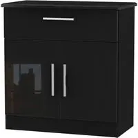 Knightsbridge Compact Sideboard with Drawer - Black