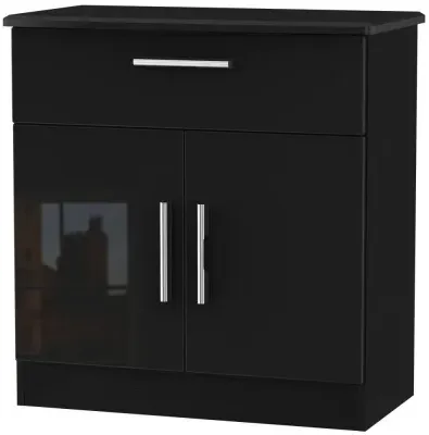 Knightsbridge Compact Sideboard with Drawer - Black image