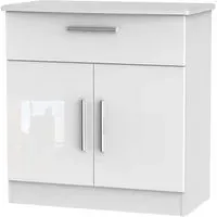Knightsbridge Compact Sideboard with Drawer - White