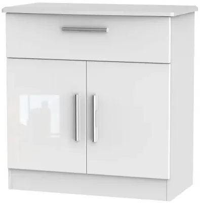 Knightsbridge Compact Sideboard with Drawer - White