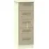 Knightsbridge Narrow 5 Drawer Chest - Mushroom, High Gloss