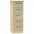 Knightsbridge Narrow 5 Drawer Chest - Mushroom, Light Oak