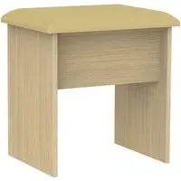 Knightsbridge Padded Dressing Stool - Light Oak