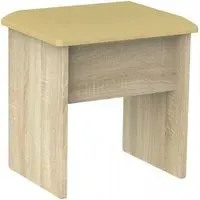 Knightsbridge Padded Dressing Stool - Oak