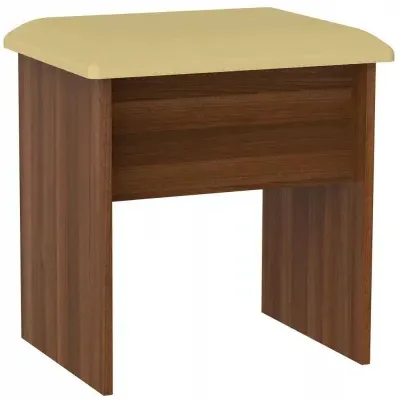 Knightsbridge Padded Dressing Stool - Walnut