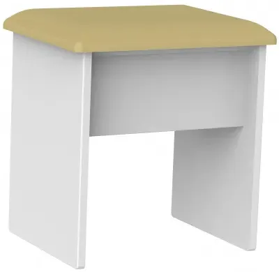Knightsbridge Padded Dressing Stool - White