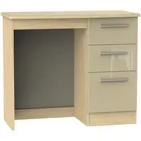 Knightsbridge Single Dressing Table - Mushroom, Light Oak