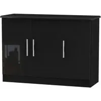 Knightsbridge Small 3 Door Sideboard - Black Gloss