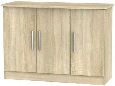 Knightsbridge Small 3 Door Sideboard - Oak Effect
