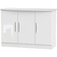 Knightsbridge Small 3 Door Sideboard - White Gloss