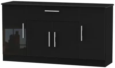 Knightsbridge Wide Sideboard - Black Gloss