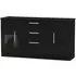 Knightsbridge Wide Sideboard with Storage - Black Gloss