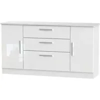Knightsbridge Wide Sideboard with Storage - White Gloss