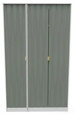 Las Vegas 3 Door Tall Triple Wardrobe - White, MDF