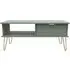 Linear 1 Drawer Coffee Table with Hairpin Legs - Reed Green