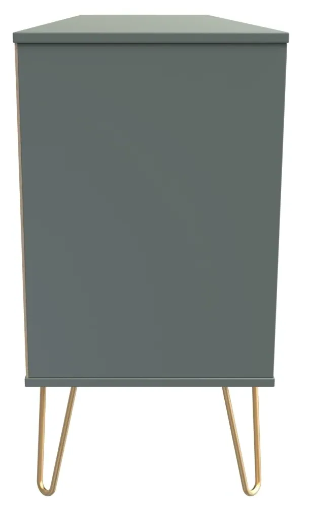 Linear 150cm TV Unit with Hairpin Legs - Reed Green