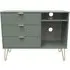 Linear 95cm TV Unit with Hairpin Legs - Reed Green